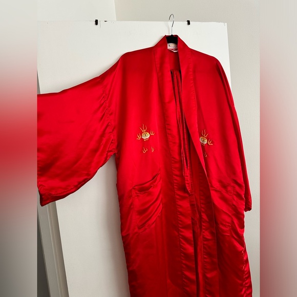 Vintage silk kimono - robe size XL - Picture 7 of 16